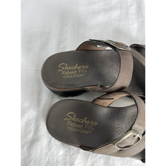 Skechers Women's Relaxed Fit: Easy Going Slide On By Sandals Brown Size 8 - Picture 7 of 9